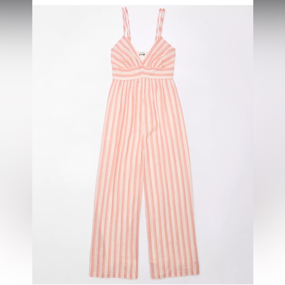 AE PLUNGE WIDE-LEG JUMPSUIT